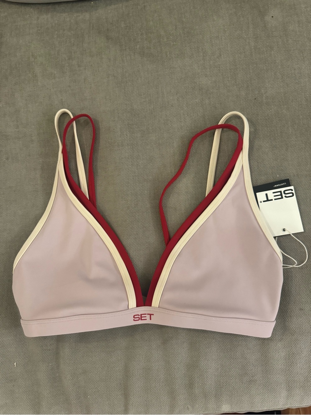 NWT luxform lux layered triangle bra size large
